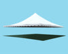 Image of 40' x 40' Premium Pole Party Tent Sectional Top - White