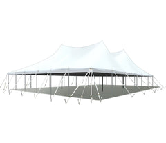 60' x 60' Premium Sectional Canopy Pole Party Tent - White