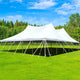 60' x 60' Premium Sectional Canopy Pole Party Tent - White
