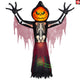 10' Gemmy Airblown Inflatable Halloween Fire and Ice Pumpkin Skeleton Reaper