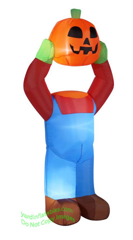4' Air Blown Inflatable Headless Pumpkin Ghoul