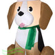 3 1/2' Gemmy Airblown Inflatable Christmas Beagle Wearing A Santa Hat