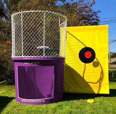 Purple Portable Dunking Booth with New Wingless Design
