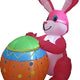 4' Air Blown Inflatable Pink Bunny Holding Easter Egg