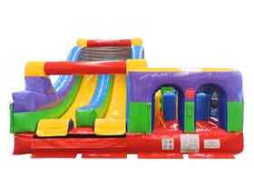 Retro Radical Run Inflatable Obstacle Course with Blower