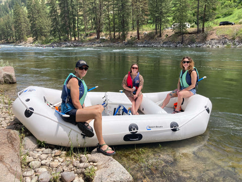 12 ft Whitewater Raft | Self-Bailing Inflatable River Raft