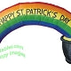 8' Rainbow Arch With "Happy St. Patrick's Day!" On The Side!! This Rainbow Leads To A Pot Of Gold by Gemmy Inflatable