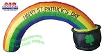 8' Air Blown Inflatable St. Patrick's Day Rainbow Arch With Pot Of Gold