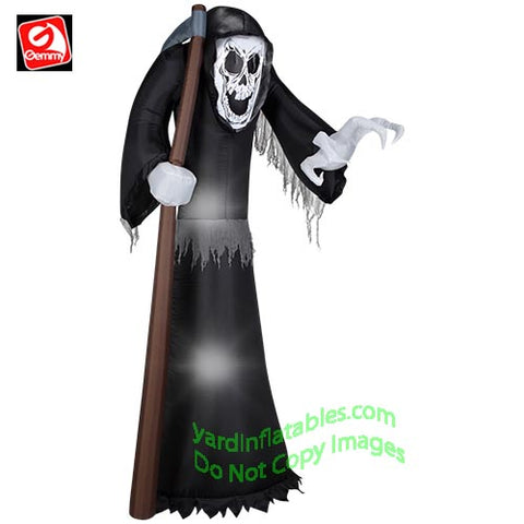 7' Gemmy Airblown Inflatable Grim Reaper Holding Sickle