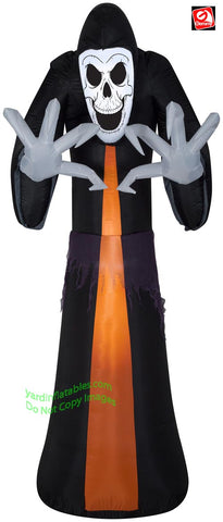 9' Gemmy Airblown Inflatable Skeleton Reaper w/ Big Hands