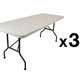 72" Rectangle Resin Folding Tables - 30 Pack by Cutting Edge