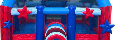 Replacement Set of 4 Velcro Star for XBH-BB20-RWBM Big Bubba 22' x 22' Red, White Blue Marble Giant Bounce House