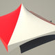 20' x 20' High Peak Frame Top Only - Solid Red and White