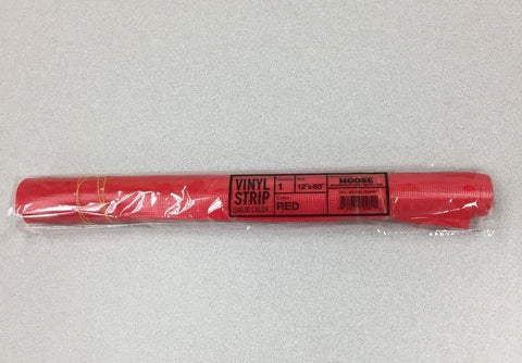 Moose Supply Solid Red Vinyl Strip 12" x 60"