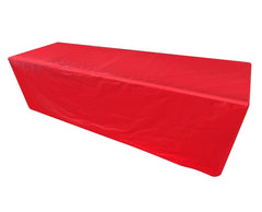 Vinyl 8' Banquet Table Cover, Solid Red