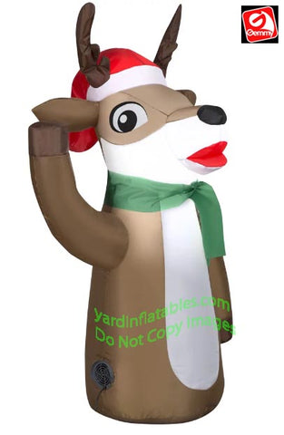 3' Gemmy Airblown Inflatable Car Buddy Reindeer