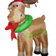 6' Air Blown Inflatable Reindeer w/ Santa Hat and Wreath