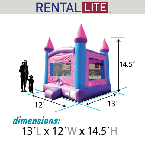 Rental Lite Pink Bounce House with Blower
