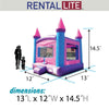 Image of Rental Lite Pink Bounce House with Blower