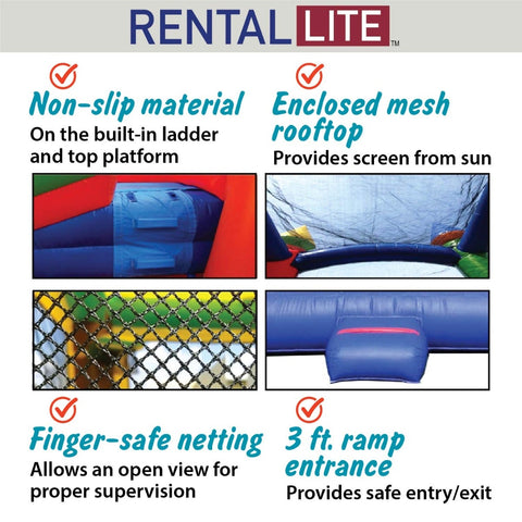 Rental Lite Sports Inflatable Double Water Slide Bounce House with Blower