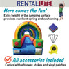 Image of 25' Rental Lite Rainbow Inflatable Splash and Ride Waterslide