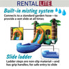 Image of Rental Lite Tropical Bounce House Slide Combo with Non-Removable Pool
