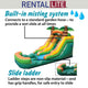 12' Rental Lite Tropical Inflatable Water Slide with Blower