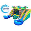 Image of Rental Lite Tropical Double Slide Bounce House Combo with Blower, Removable Pools