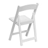 Image of White Resin Folding Chairs