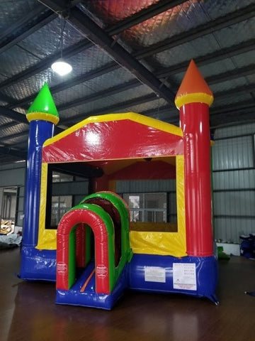 Rainbow Bounce House with Blower