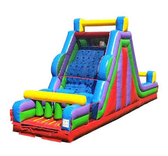 40' Retro Inflatable Rock Climb Slide with Blower