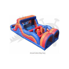 Rocket Inflatables Inflatable Bouncers 11'H Commercial Inflatable Obstacle Course Wet/Dry Slide – End Load- Multiple Lane by Rocket Inflatables 35′ Commercial Inflatable Obstacle WetDry Slide End Load Multiple Lane