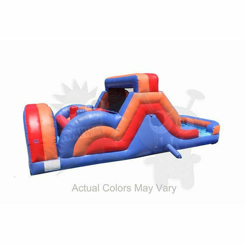 Rocket Inflatables Inflatable Bouncers 11'H Commercial Inflatable Obstacle Course Wet/Dry Slide- End Load- Multiple Lane by Rocket Inflatables 781880232407 OBS-30 11'H Commercial Inflatable Obstacle WetDry Slide EndLoad Multiple Lane