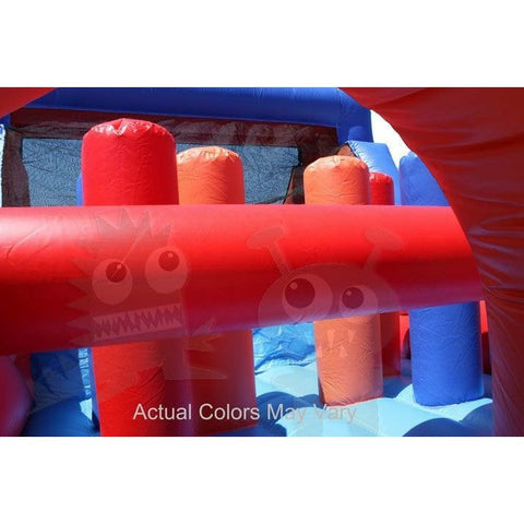 Rocket Inflatables Inflatable Bouncers 11'H Commercial Inflatable Obstacle Course Wet/Dry Slide- End Load- Multiple Lane by Rocket Inflatables 781880232407 OBS-30 11'H Commercial Inflatable Obstacle WetDry Slide EndLoad Multiple Lane