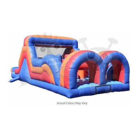 Rocket Inflatables Inflatable Bouncers 11'H Commercial Inflatable Obstacle Course Wet/Dry Slide – End Load- Multiple Lane by Rocket Inflatables 781880232384 OBS-35 11'H Commercial Inflatable Obstacle WetDry Slide EndLoad Multiple Lane