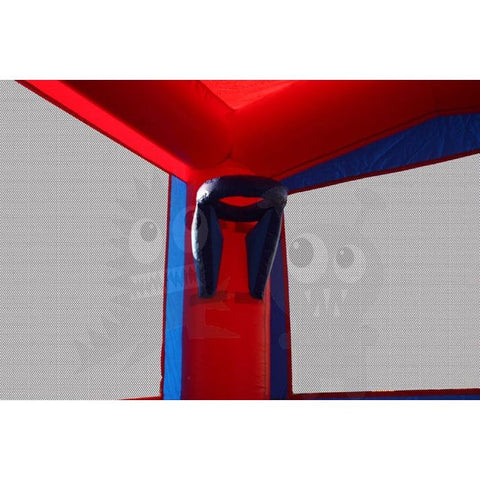 Rocket Inflatables Inflatable Bouncers 13×13 Blue & Red Bounce House with Hoop by Rocket Inflatables BOU-057-13 13x13 Blue & Red Castle Module Bounce House Hoop by Rocket Inflatables