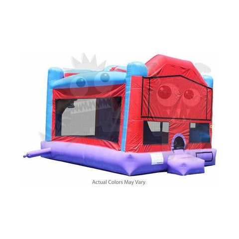 Rocket Inflatables Inflatable Bouncers 14.6'H (4-in-1) Inflatable Purple, Red & Blue Combo with Slide, Climbing Wall & Hoop – Super Durable by Rocket Inflatables COM-C44 14.6'H (4-in-1) Inflatable Purple, Red & Blue Combo with Slide, Climbing Wall & Hoop – Super Durable by Rocket Inflatables SKU# COM-C44