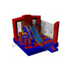 Image of Rocket Inflatables Inflatable Bouncers 14.6'H 5-in-1 Orange & Blue Combo with Slide, Climbing Wall & Hoop by Rocket Inflatables 781880223825 COM-C5 14.6'H 5in1 Slide, Climbing Wall & Hoop Rocket Inflatables SKU#COM-C5