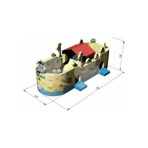 Rocket Inflatables Inflatable Bouncers 14′H 3-D Noah’s Ark Inflatable Combo with Obstacles & Slide by Rocket Inflatables 781880232414 COM-NA1535 14′H 3D Noah’s Ark Inflatable Combo Obstacles Slide Rocket Inflatables