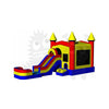 Image of Rocket Inflatables Inflatable Bouncers 15.8'H Blue & Red Combo 4 in 1 with Wet/Dry Water Slide Removable Pool by Rocket Inflatables COM-435-BlueRed-RP 15.8'H Blue & Red Combo 4 in 1 with Wet/Dry Water Slide Removable Pool by Rocket Inflatables SKU#COM-435-BlueRed-RP