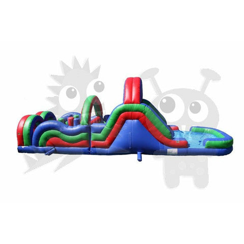 Rocket Inflatables Inflatable Bouncers 15'H Commercial Inflatable Obstacle Course Wet/Dry Slide – End Load- Multiple Lane by Rocket Inflatables 15'H Inflatable Obstacle WetDry Without Slide End Load Multiple Lane