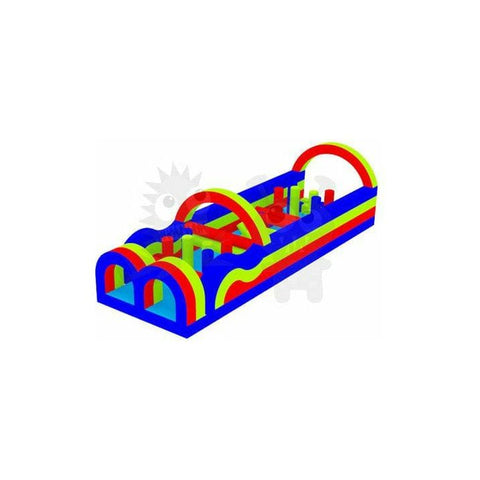 Rocket Inflatables Inflatable Bouncers 15'H Commercial Inflatable Obstacle Course Wet/Dry Without Slide – End Load- Multiple Lane by Rocket Inflatables 781880232353 OBS-42415 15'H Inflatable Obstacle WetDry Without Slide End Load Multiple Lane