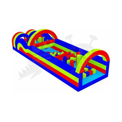 Rocket Inflatables Inflatable Bouncers 15'H Commercial Inflatable Obstacle Course Wet/Dry Without Slide – End Load- Multiple Lane by Rocket Inflatables 781880232353 OBS-42415 15'H Inflatable Obstacle WetDry Without Slide End Load Multiple Lane