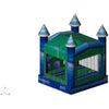 Image of Rocket Inflatables Inflatable Bouncers 16'H Blue Burst Blue/Green/Grey Castle with Basketball Hoop by Rocket Inflatables BOU-076 12'H Red/Yellow/Blue/Green Bounce House Module Hoop Rocket Inflatables