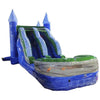 Image of Rocket Inflatables Inflatable Bouncers 16'H Castle Blue/Green Double Slide 7 in 1 Combo by Rocket Inflatables COM-714-Dino-1-1