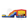 Image of Rocket Inflatables Inflatable Bouncers 16'H Commercial Inflatable Module Combo with Water Slide, Inflatable Bottom & Basketball Hoop by Rocket Inflatables 781880223450 COM-550 16'H Module Combo Slide & Basketball by Rocket Inflatables SKU#COM-550