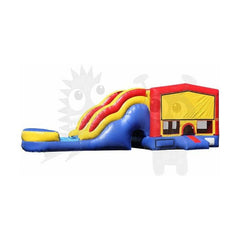 16'H Commercial Inflatable Module Combo with Water Slide, Inflatable Bottom & Basketball Hoop by Rocket Inflatables