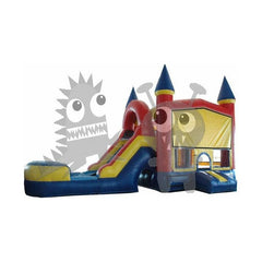 16'H Commercial Inflatable Module Combo with Water Slide, Inflatable Bottom & Basketball Hoop by Rocket Inflatables