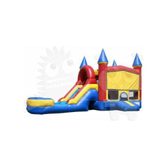 16'H Commercial Inflatable Module Combo with Water Slide, Inflatable Bottom & Basketball Hoop by Rocket Inflatables SKU#COM-560