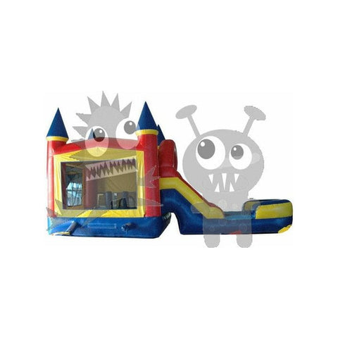16'H Commercial Inflatable Module Combo with Water Slide, Inflatable Bottom & Basketball Hoop by Rocket Inflatables SKU#COM-560